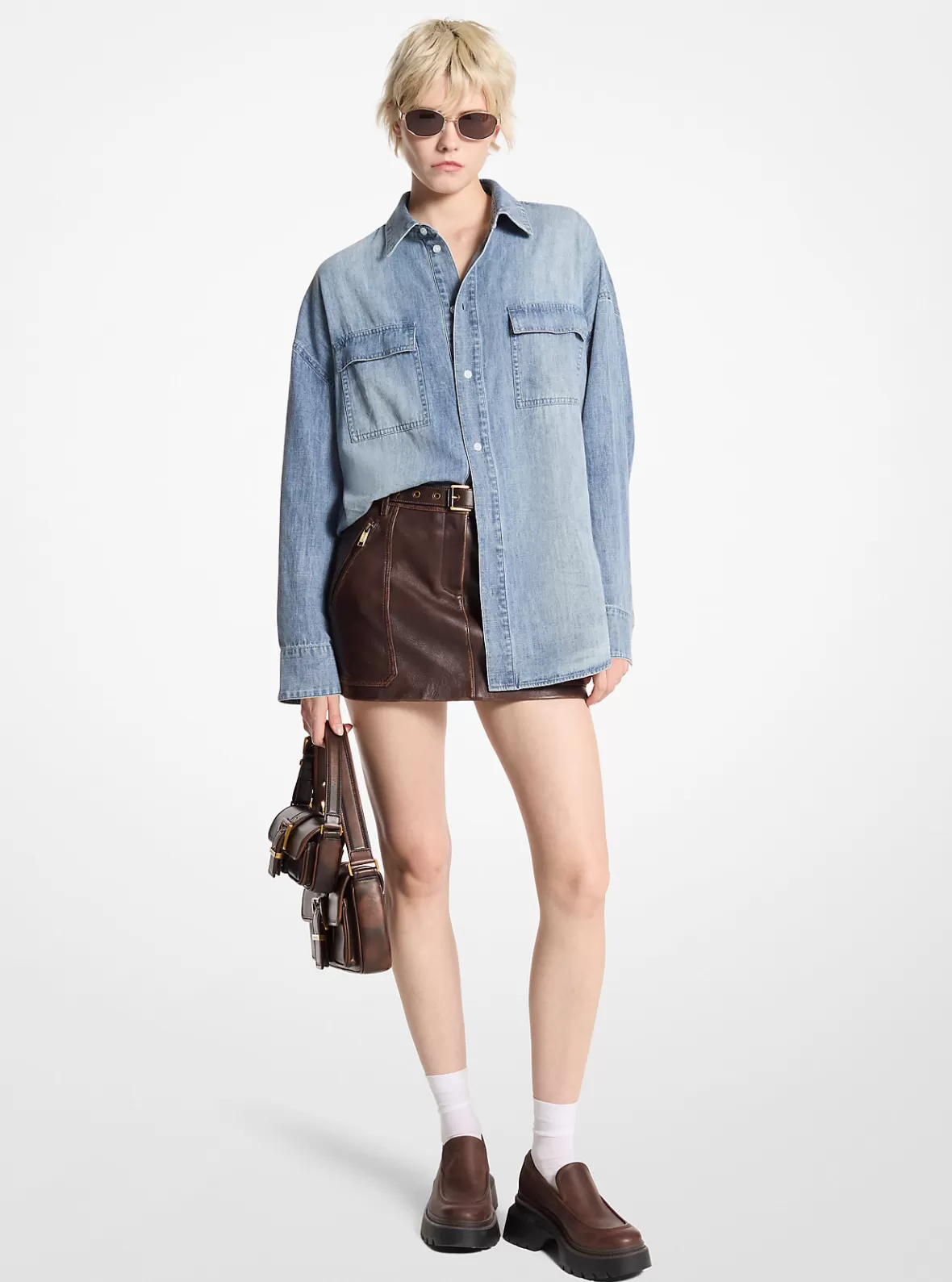 Michael Kors Oversized Chambray Shirt*Women Tops