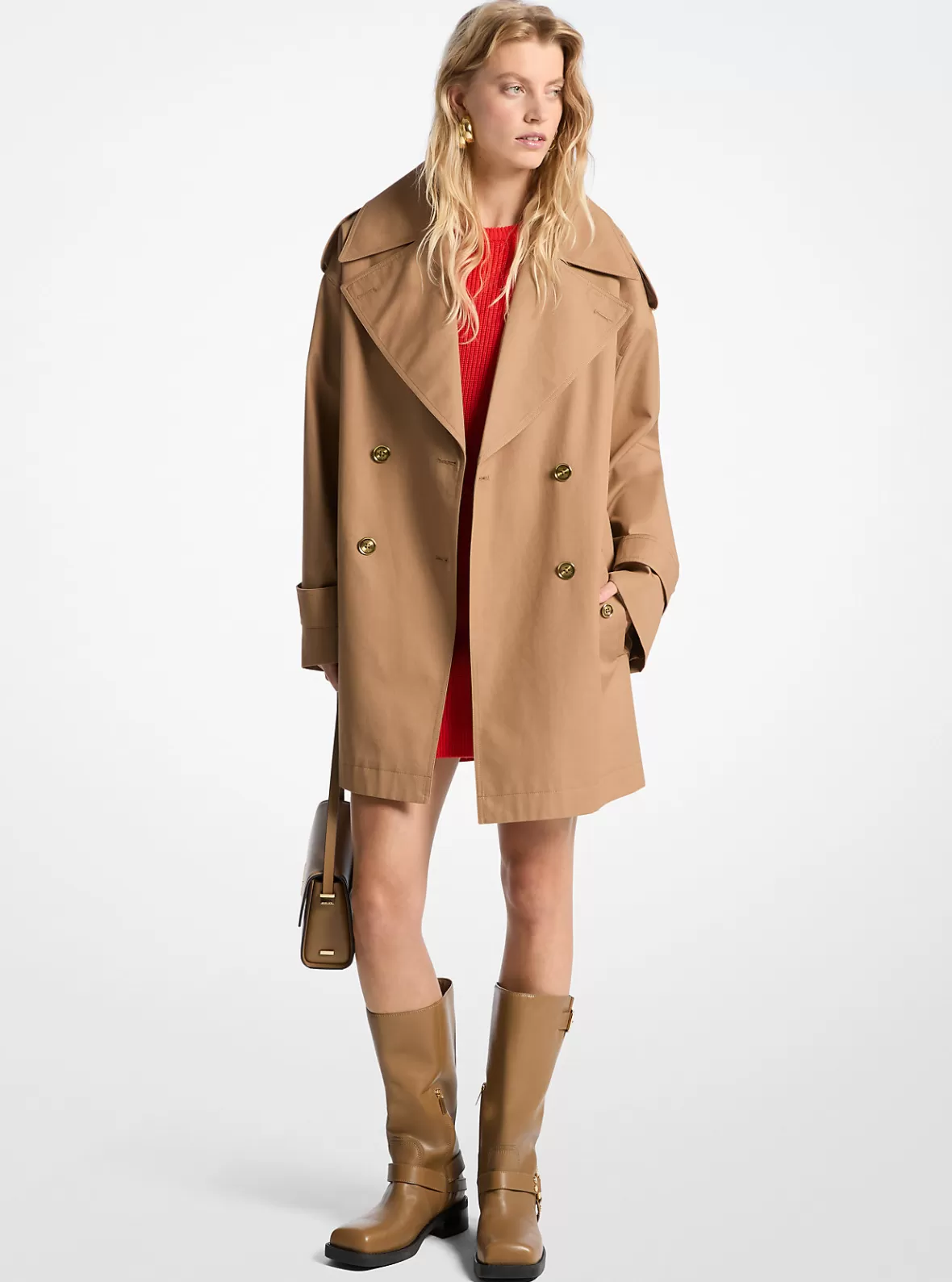 Michael Kors Oversized Cotton Twill Trench Coat*Women Jackets & Coats