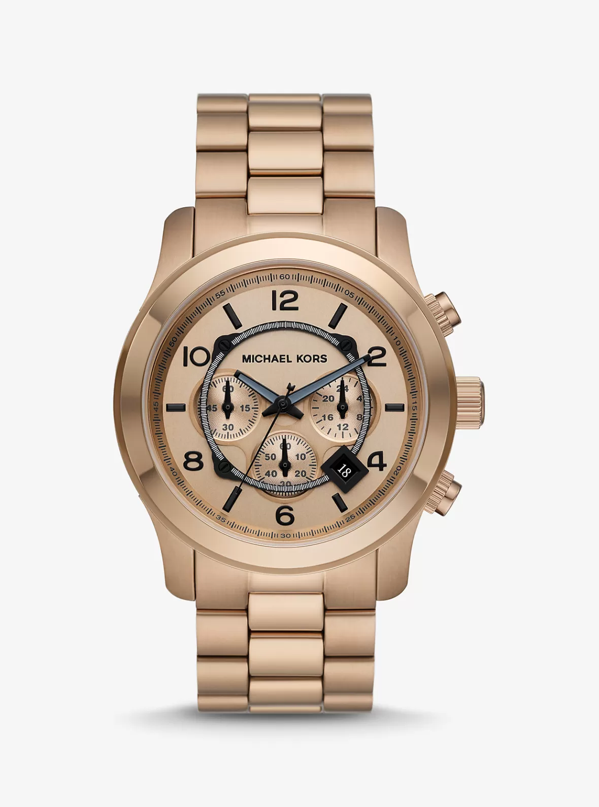 Michael Kors Oversized Runway Beige Gold-Tone Watch* Oversized