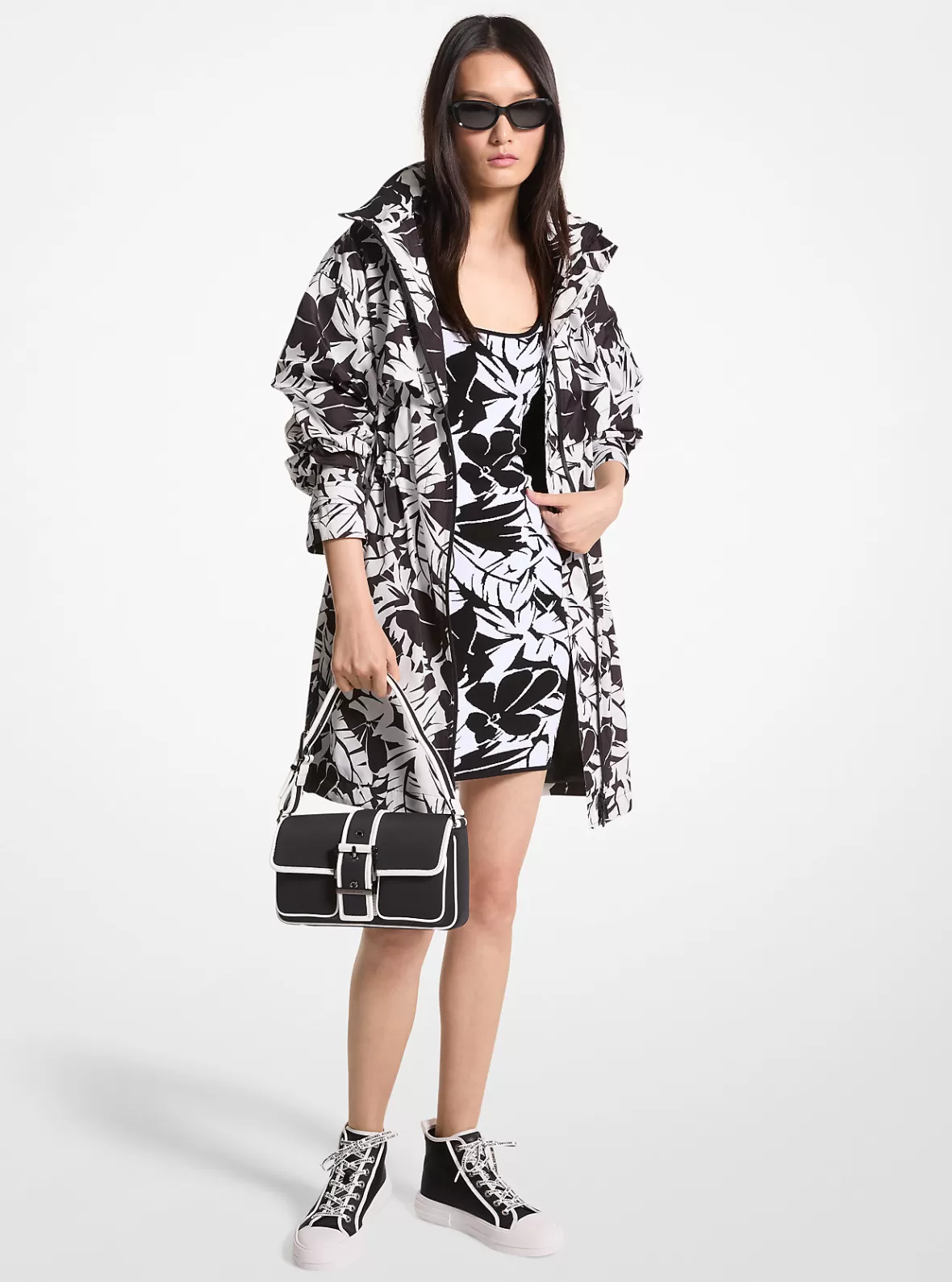 Michael Kors Palm Print Woven Anorak*Women Jackets & Coats