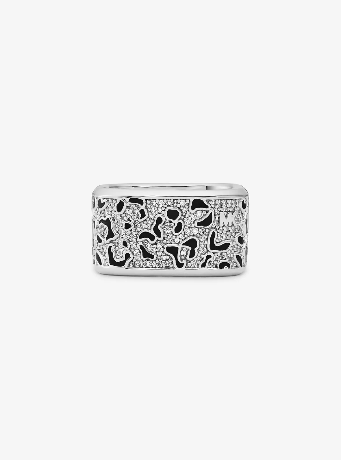 Michael Kors Precious Metal-Plated Brass and Enamel Leopard Pavé Ring*Women Rings