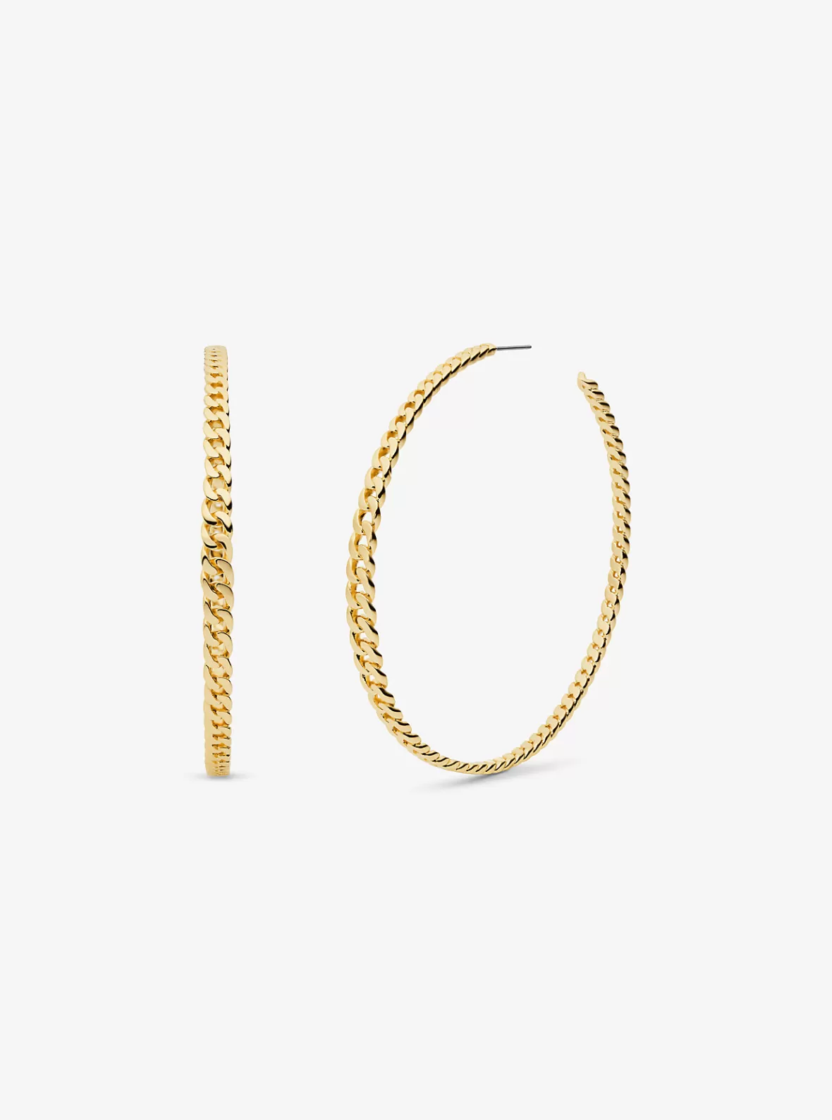 Michael Kors Precious Metal-Plated Brass Curb Link Hoop Earrings*Women Earrings