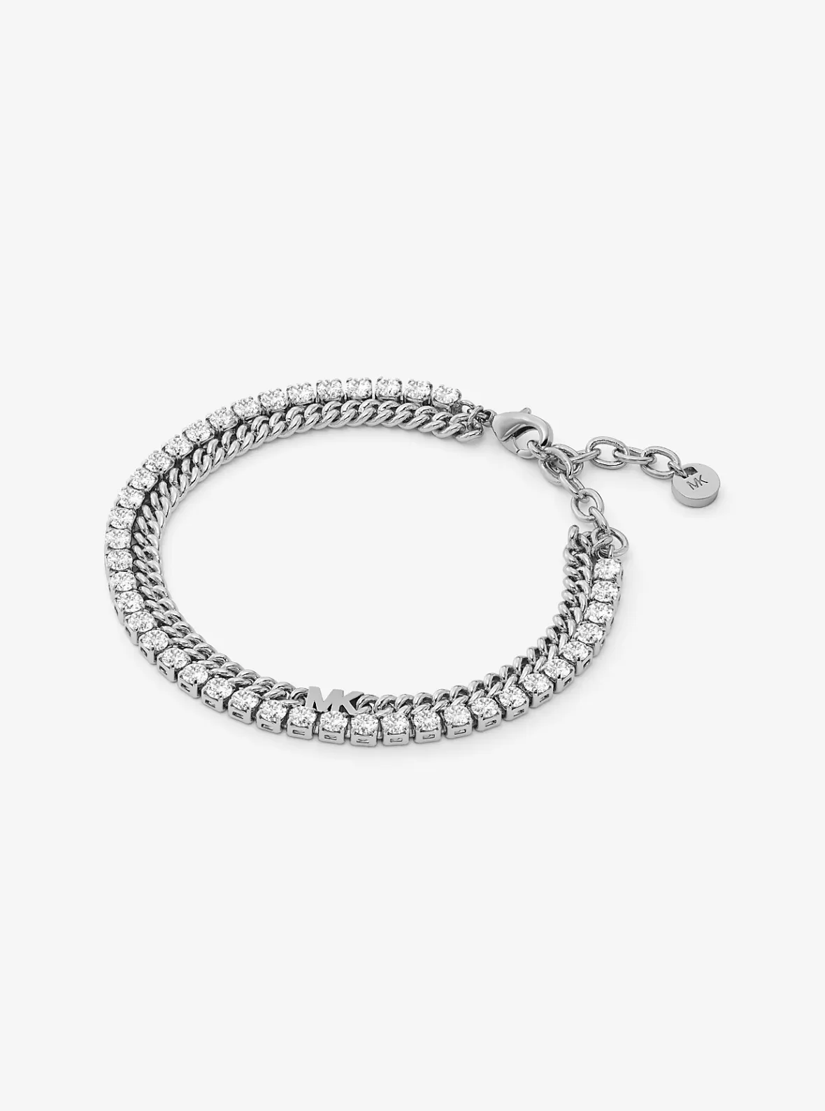 Michael Kors Precious Metal-Plated Brass Double Chain Tennis Bracelet*Women Bracelets