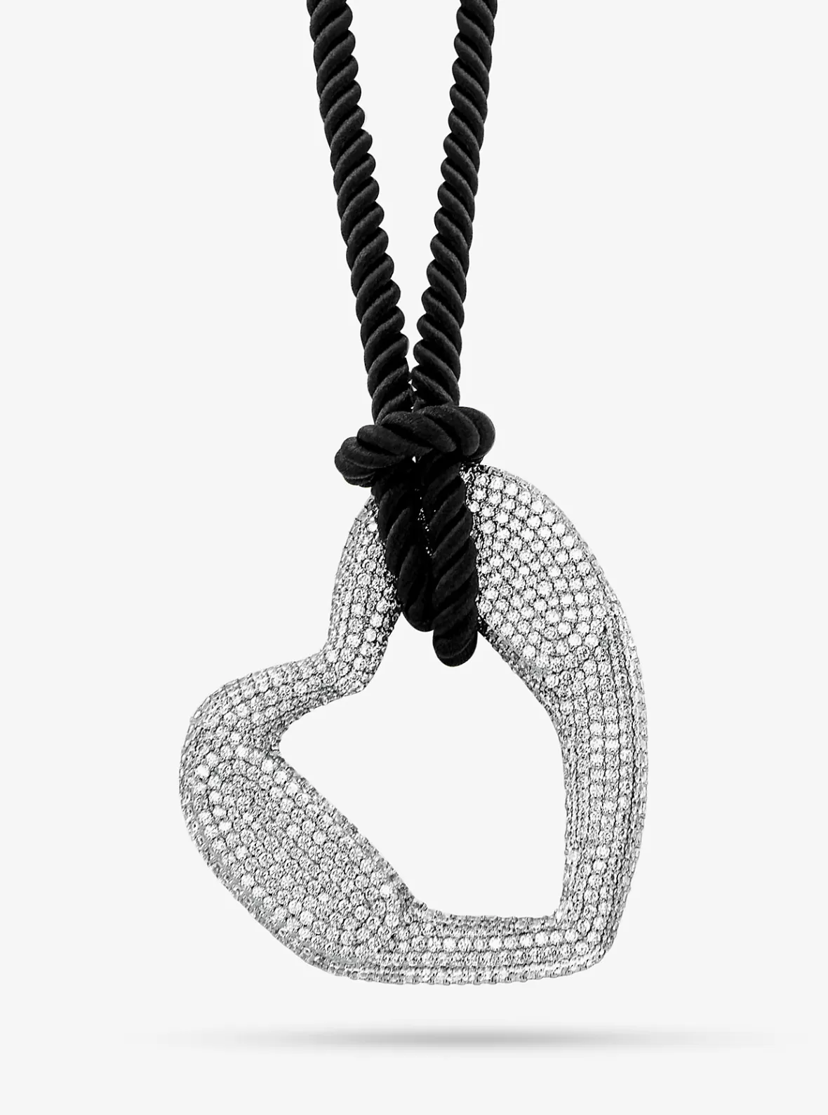 Michael Kors Precious Metal-Plated Brass Pavé Heart Necklace*Women Necklaces