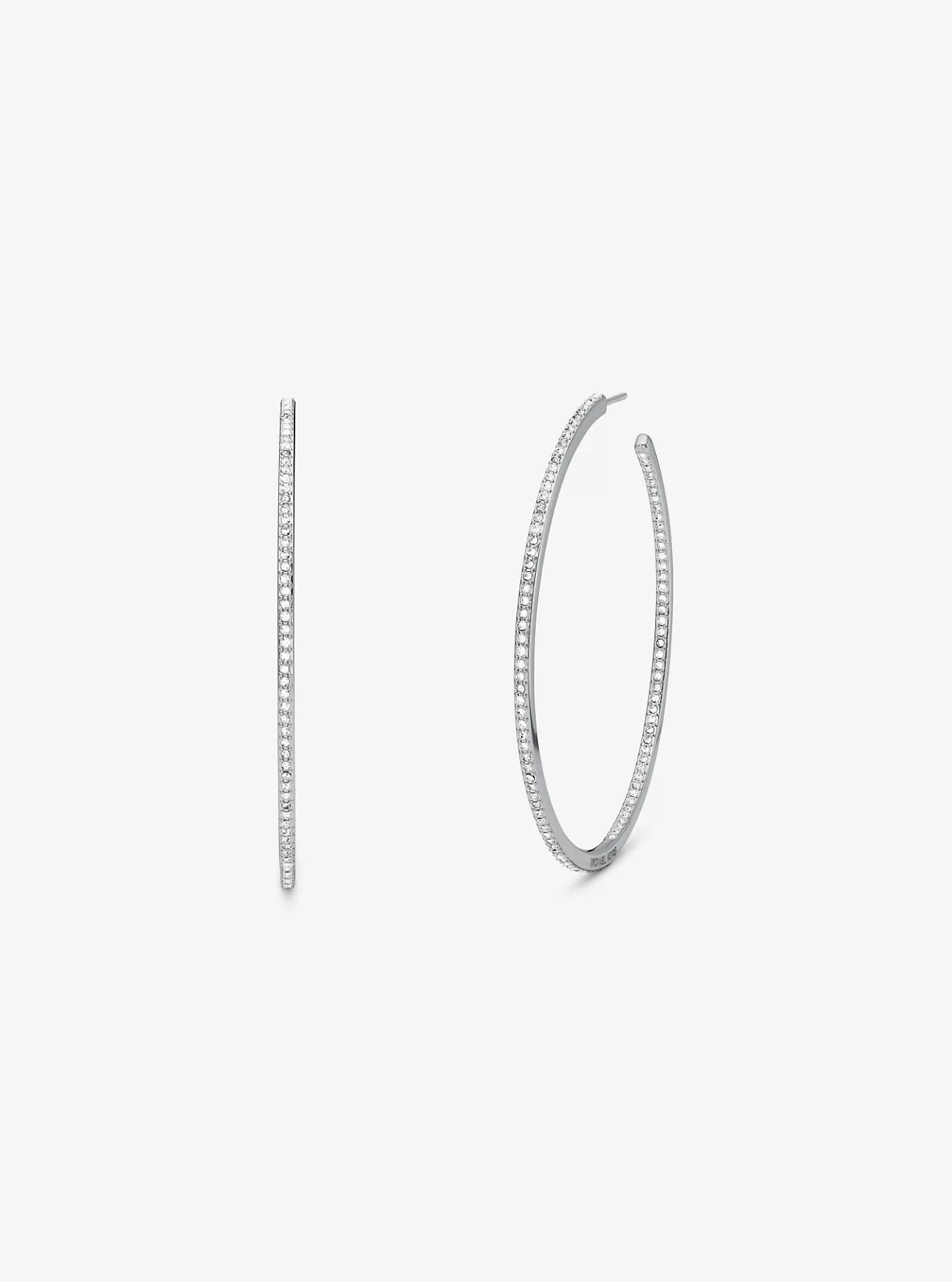 Michael Kors Precious Metal-Plated Brass Pavé Hoop Earrings*Women Earrings