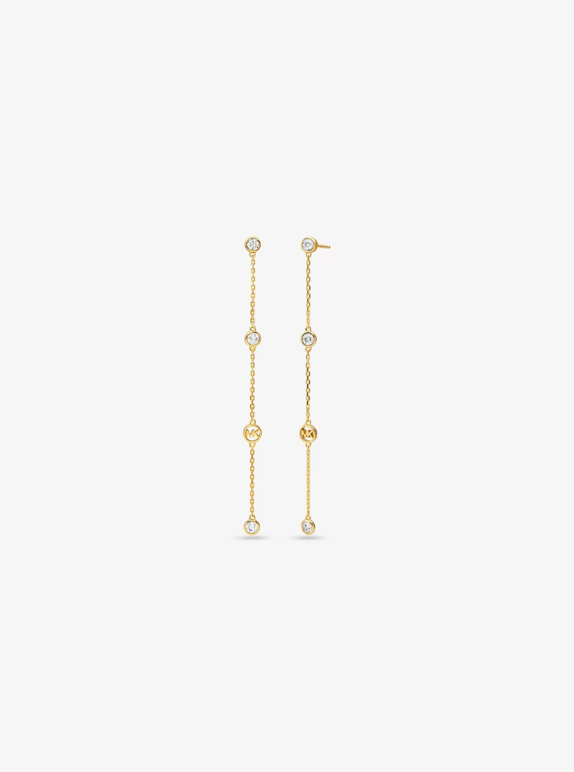 Michael Kors Precious Metal-Plated Sterling Silver Cubic Zirconia Drop Earrings*Women Earrings