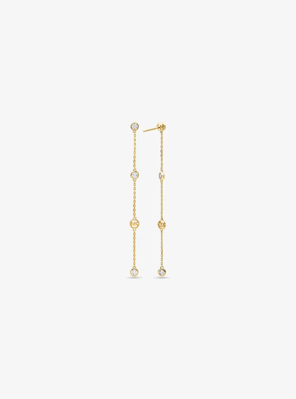 Michael Kors Precious Metal-Plated Sterling Silver Cubic Zirconia Drop Earrings*Women Earrings