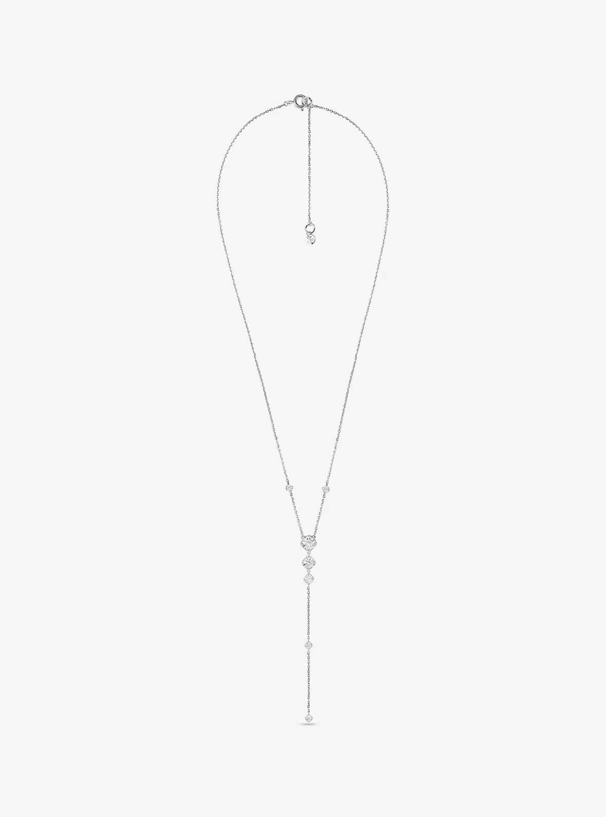 Michael Kors Precious Metal-Plated Sterling Cubic Zirconia Lariat Necklace*Women Necklaces