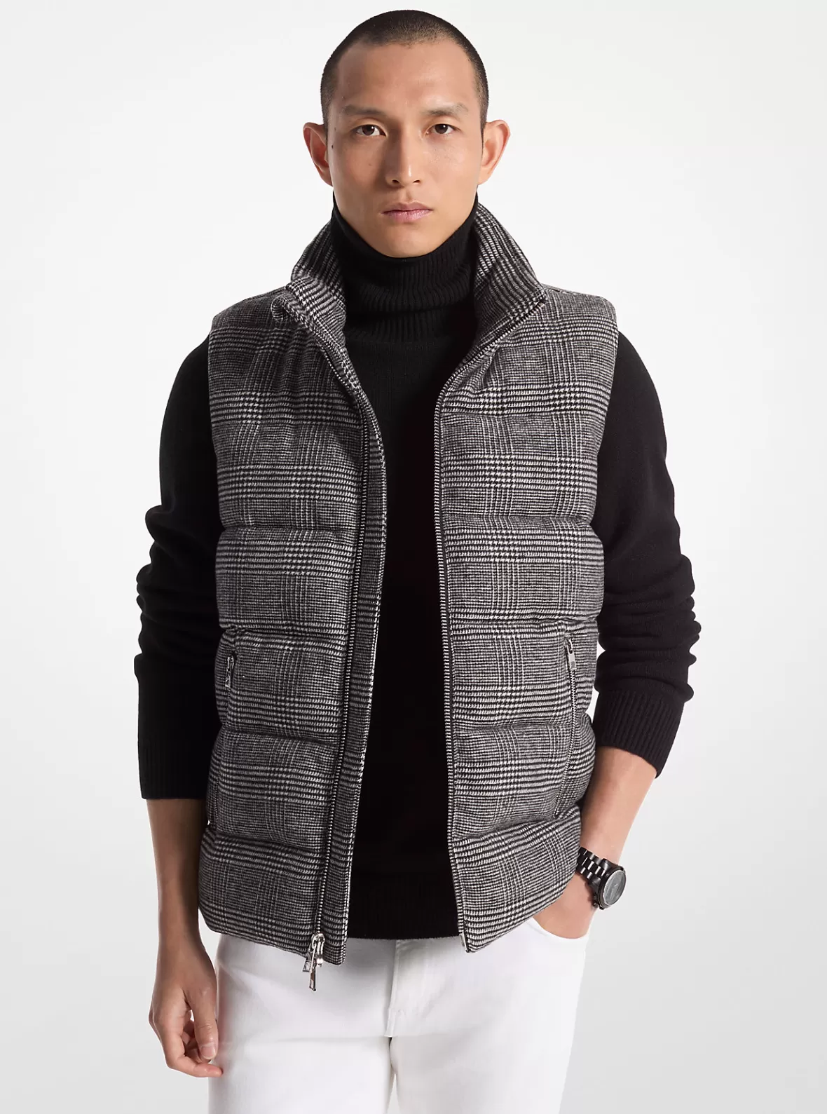 Michael Kors Prince of Wales Quilted Vest* Jackets & Outerwear