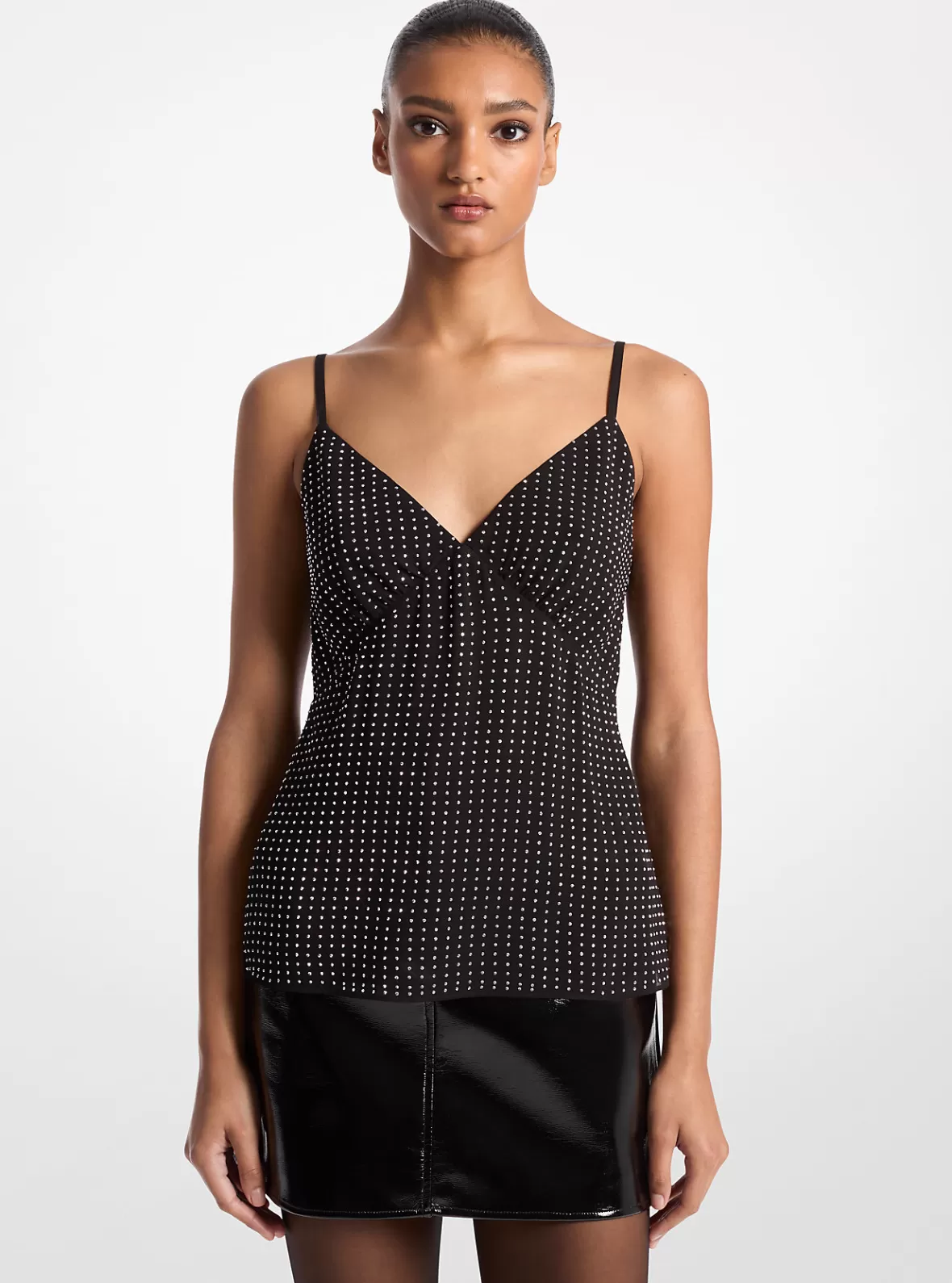 Michael Kors Rhinestone Georgette Camisole Tank Top*Women Tops