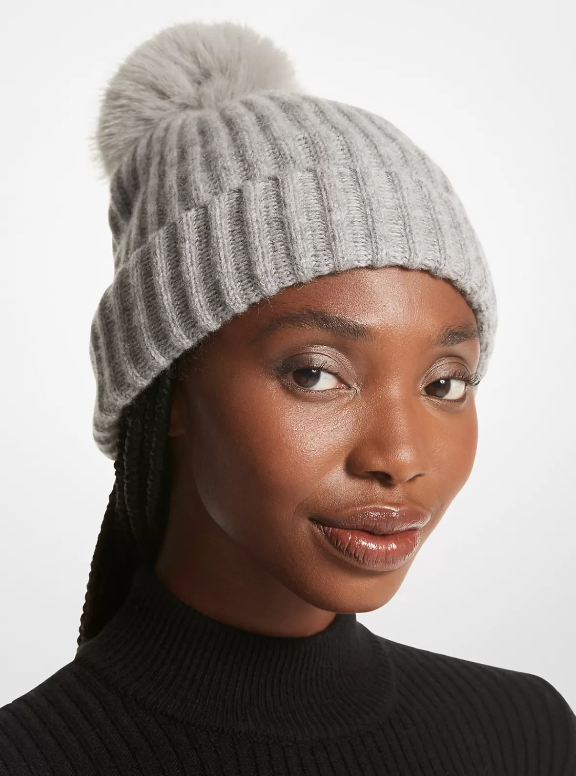 Michael Kors Ribbed Cashmere Beanie Hat*Women Hats & Gloves