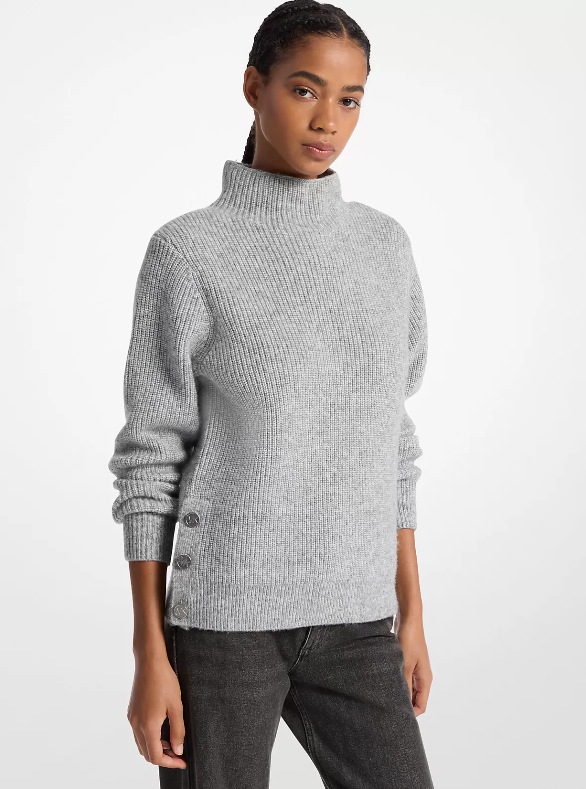 Michael Kors Ribbed Funnel Neck Sweater*Women Sweaters