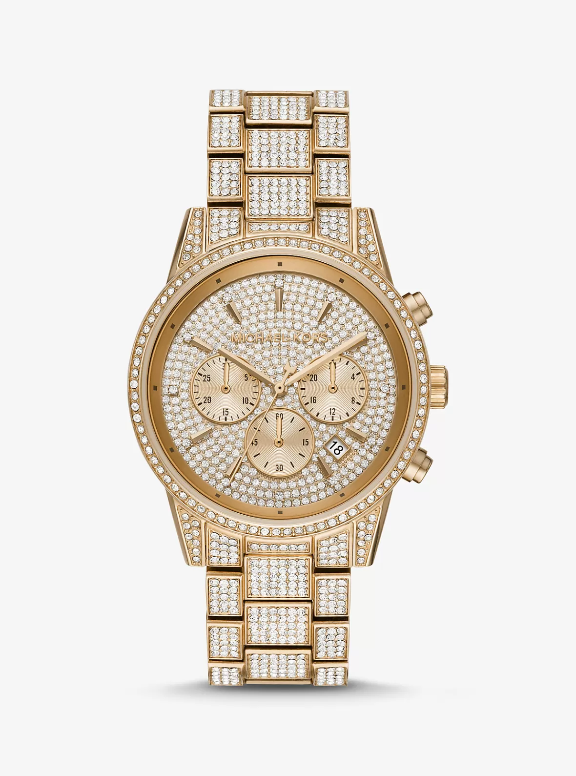 Michael Kors Ritz Pavé -Tone Watch*Women Gold-tone