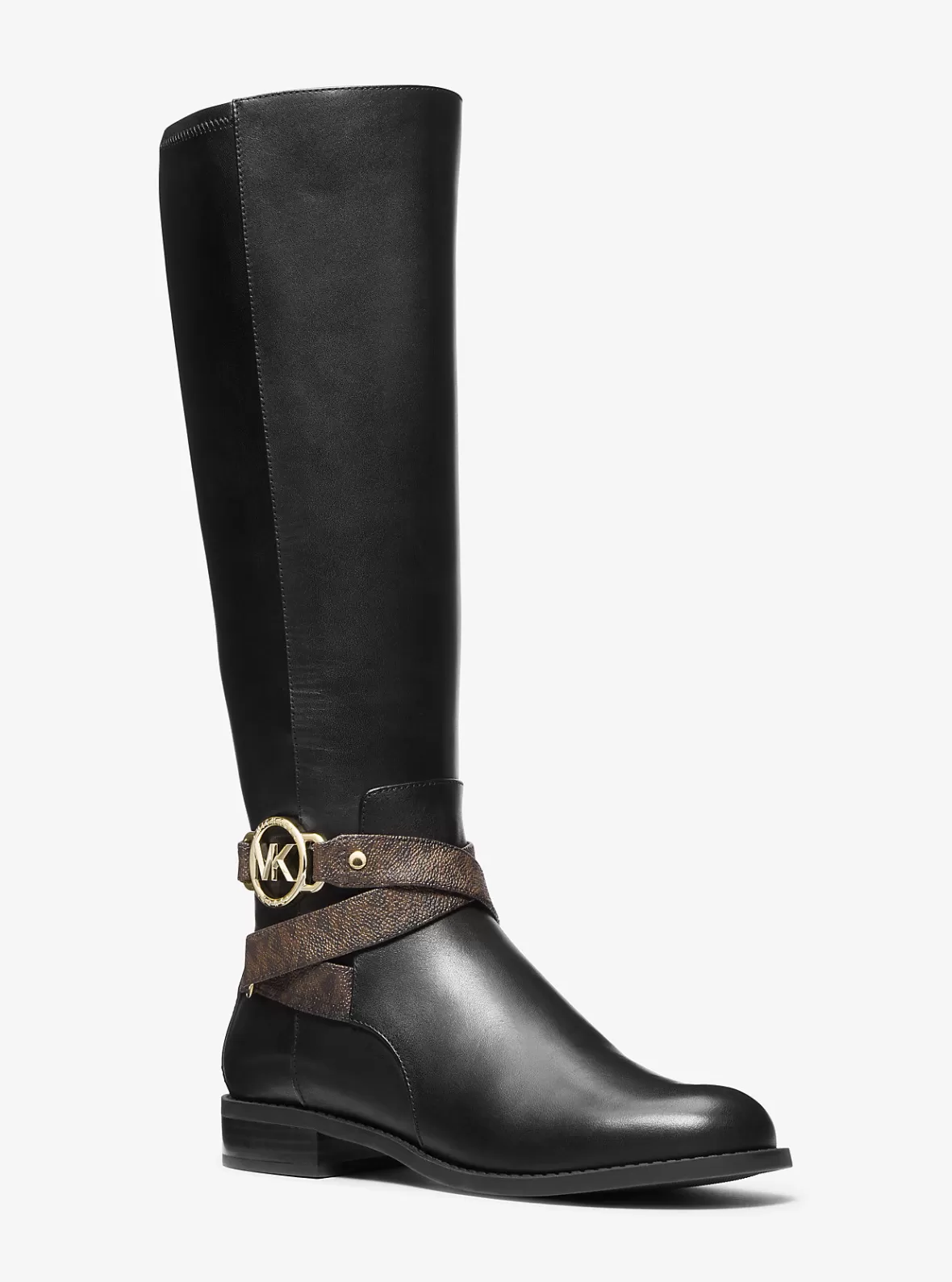 Michael Kors Rory Leather and Logo Boot*Women Boots