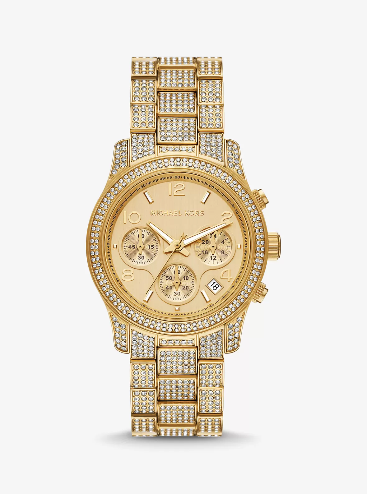 Michael Kors Runway Pavé -Tone Watch*Women Gold-tone