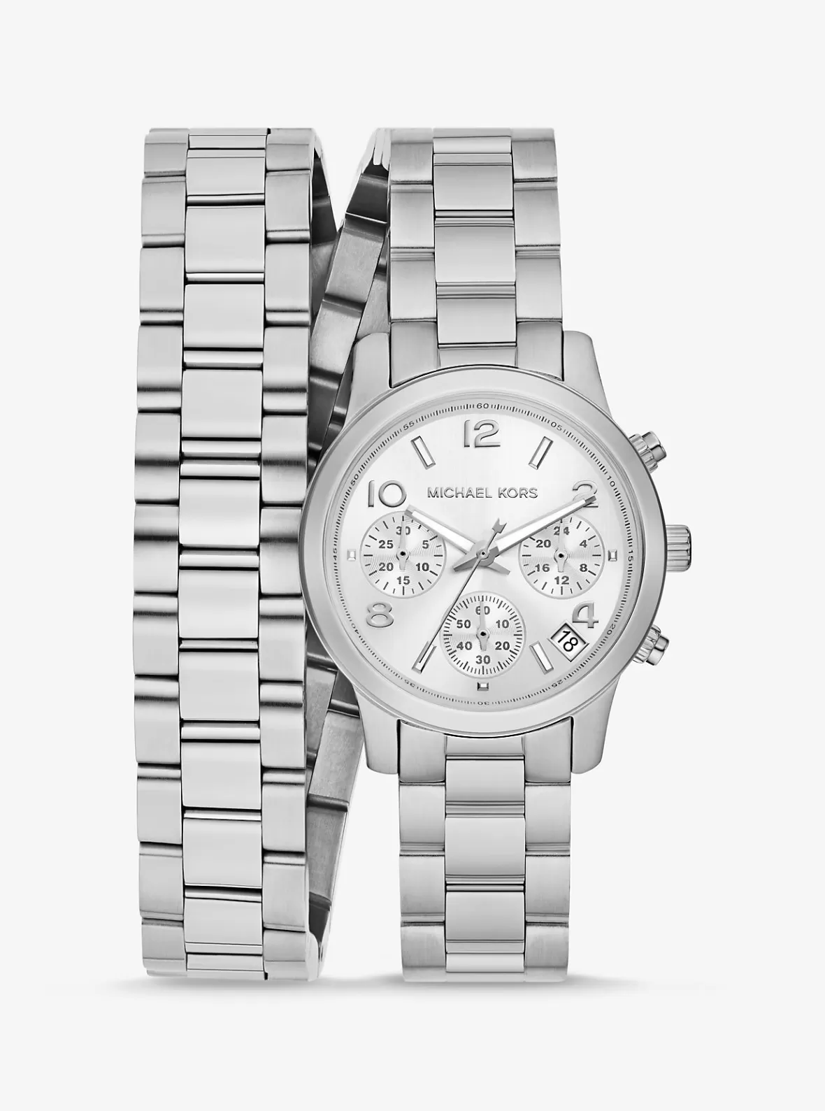 Michael Kors Runway -Tone Wrap Watch*Women Silver-tone