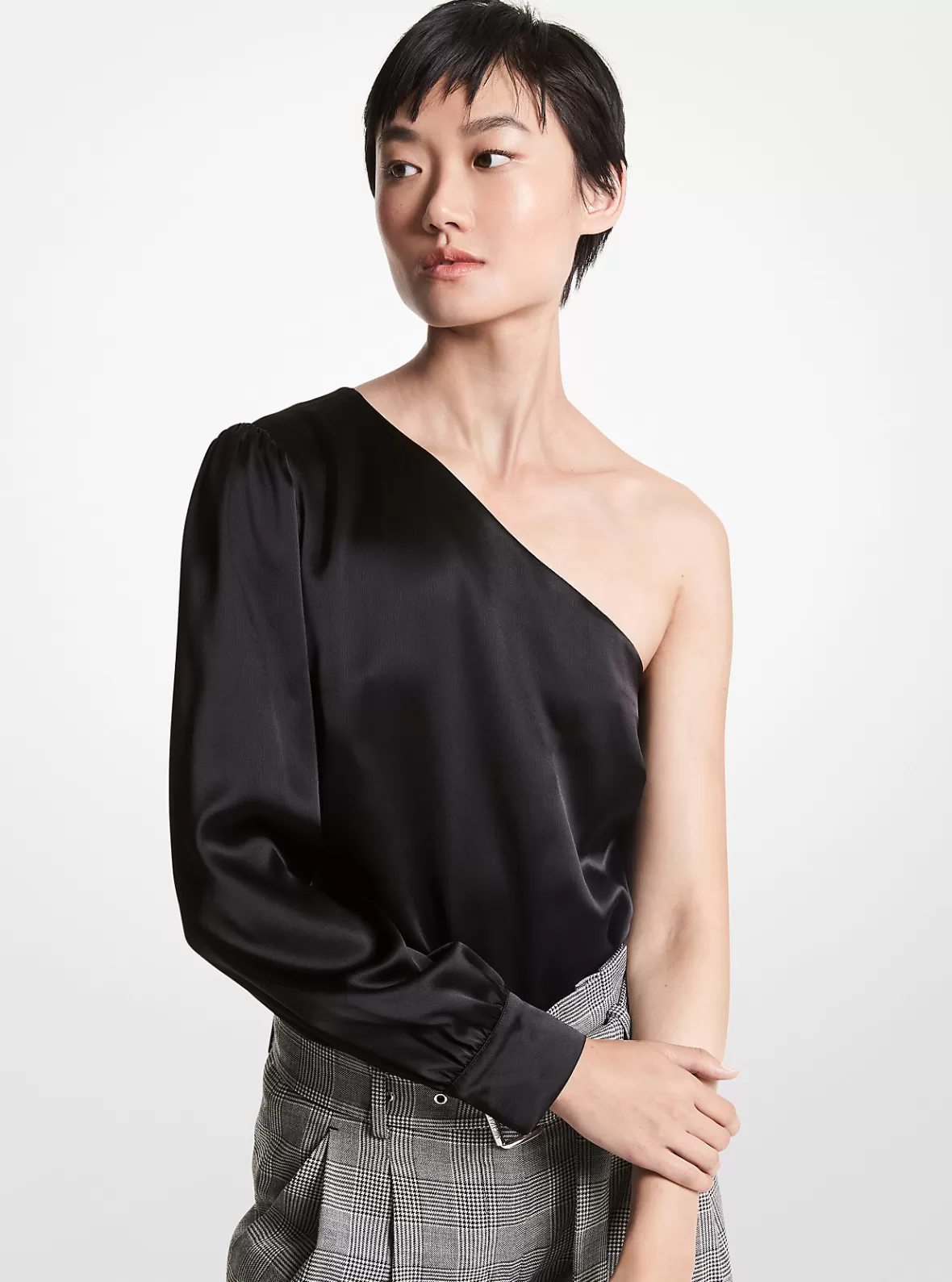 Michael Kors Satin One-Shoulder Top*Women Tops