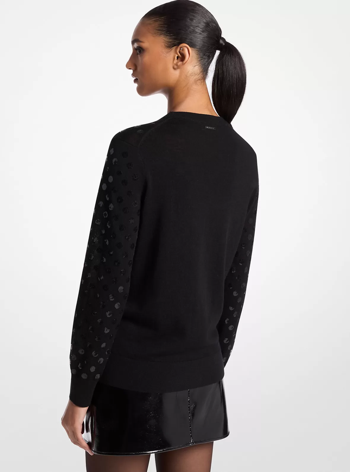 Michael Kors Sequined Dot Wool Sweater*Women Sweaters