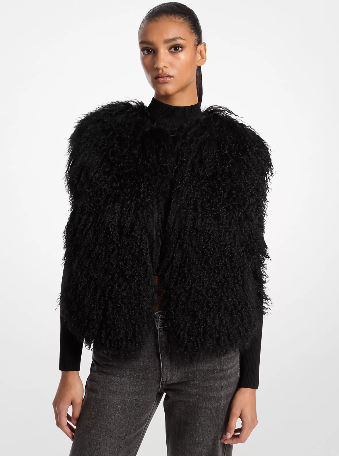 Michael Kors Shearling Cropped Vest*Women Jackets & Coats