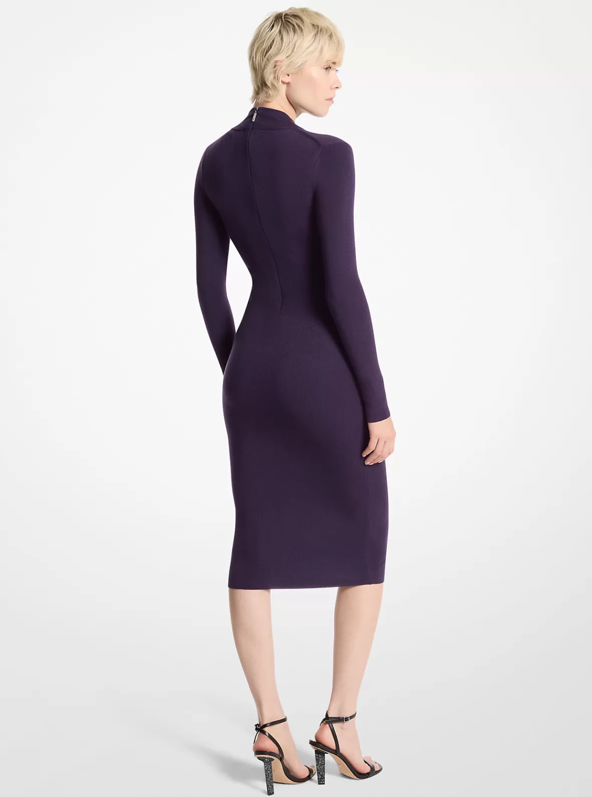 Michael Kors Stretch Wool Blend Mock Neck Dress*Women Dresses