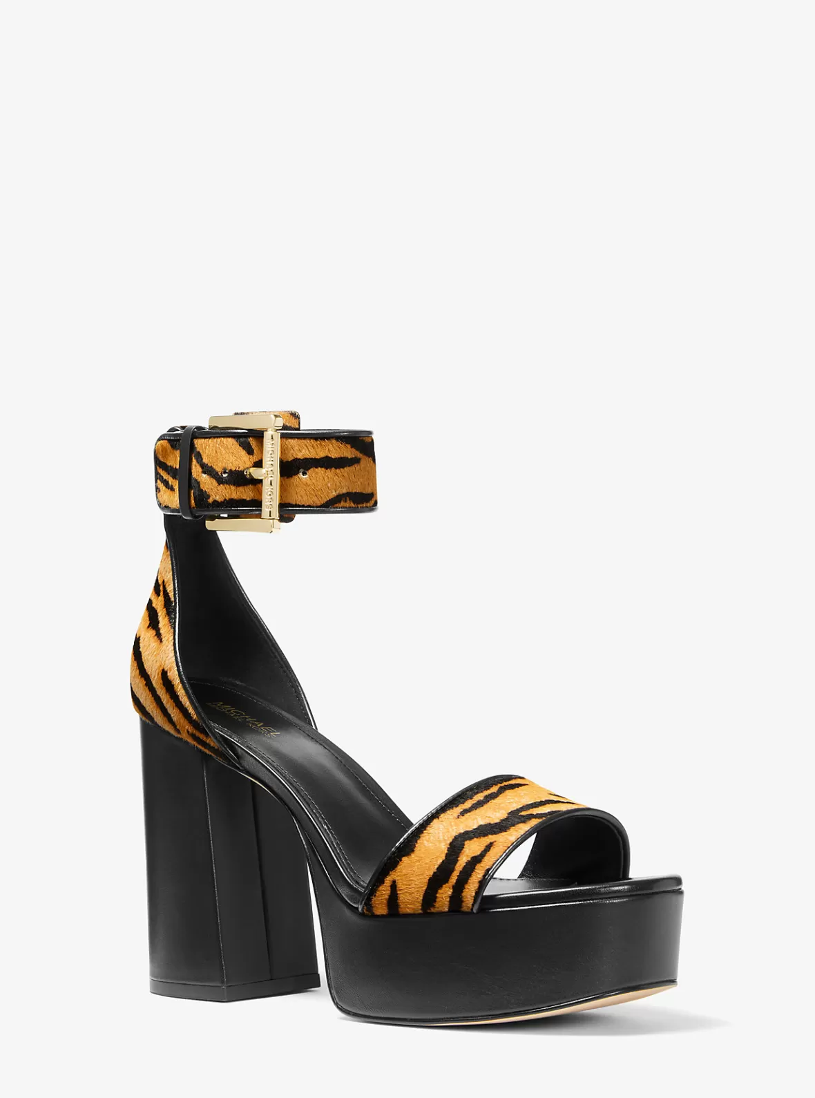 Michael Kors Tara Tiger Print Calf Hair Platform Sandal*Women Sandals