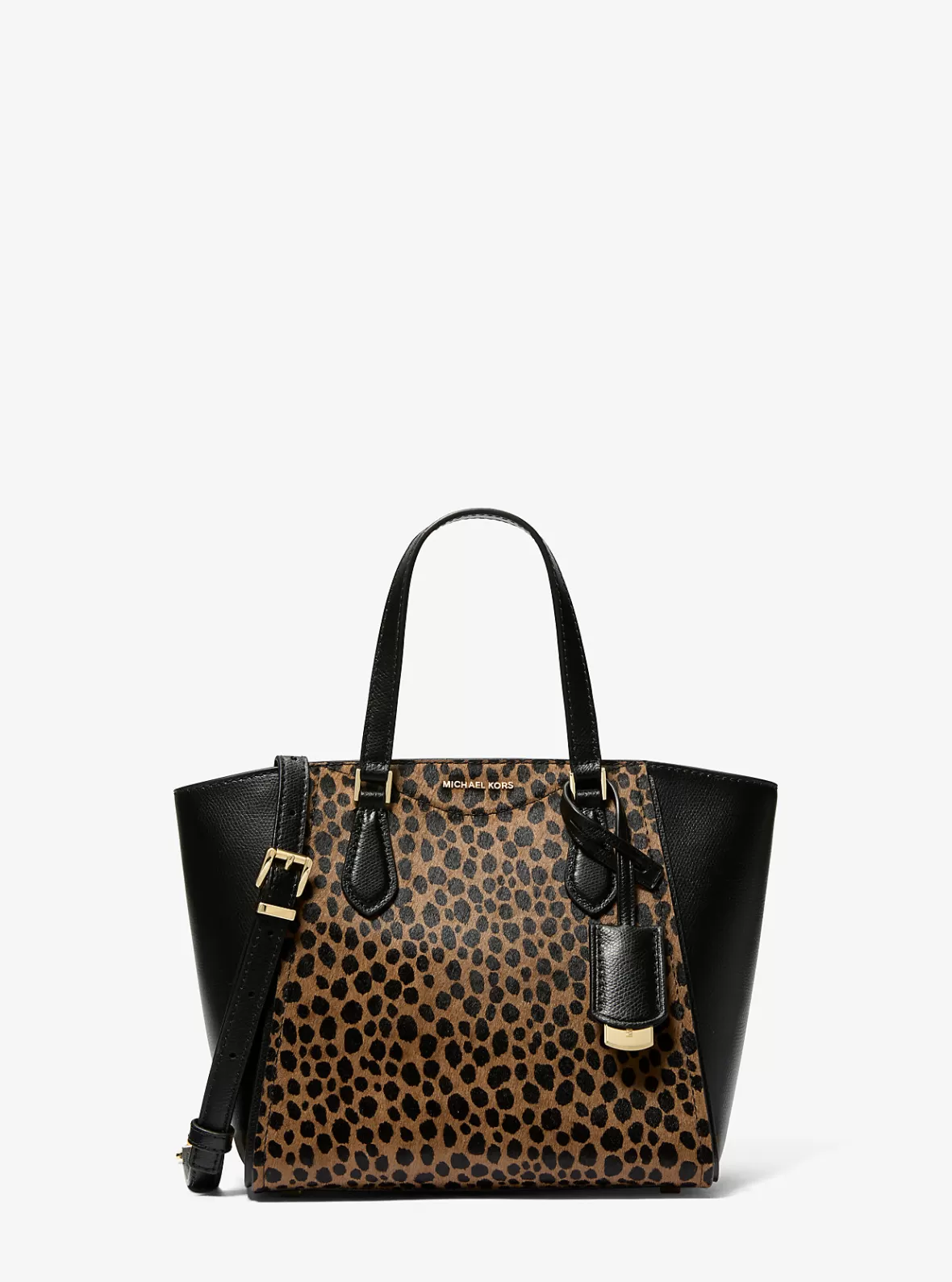 Michael Kors Taryn Small Cheetah Print Calf Hair Convertible Crossbody Bag*Women Crossbody Bags