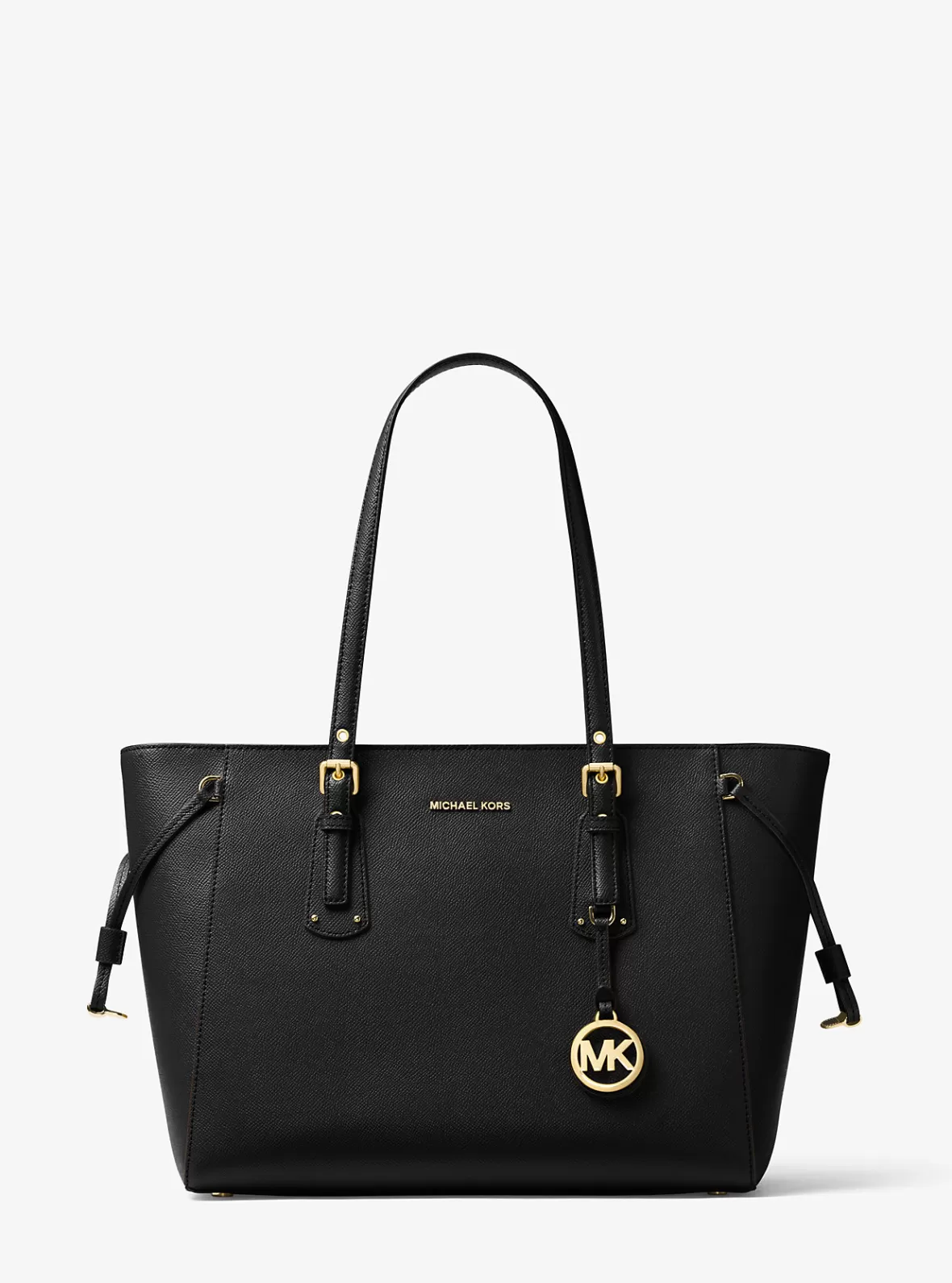 Michael Kors Voyager Medium Crossgrain Leather Tote Bag*Women Totes