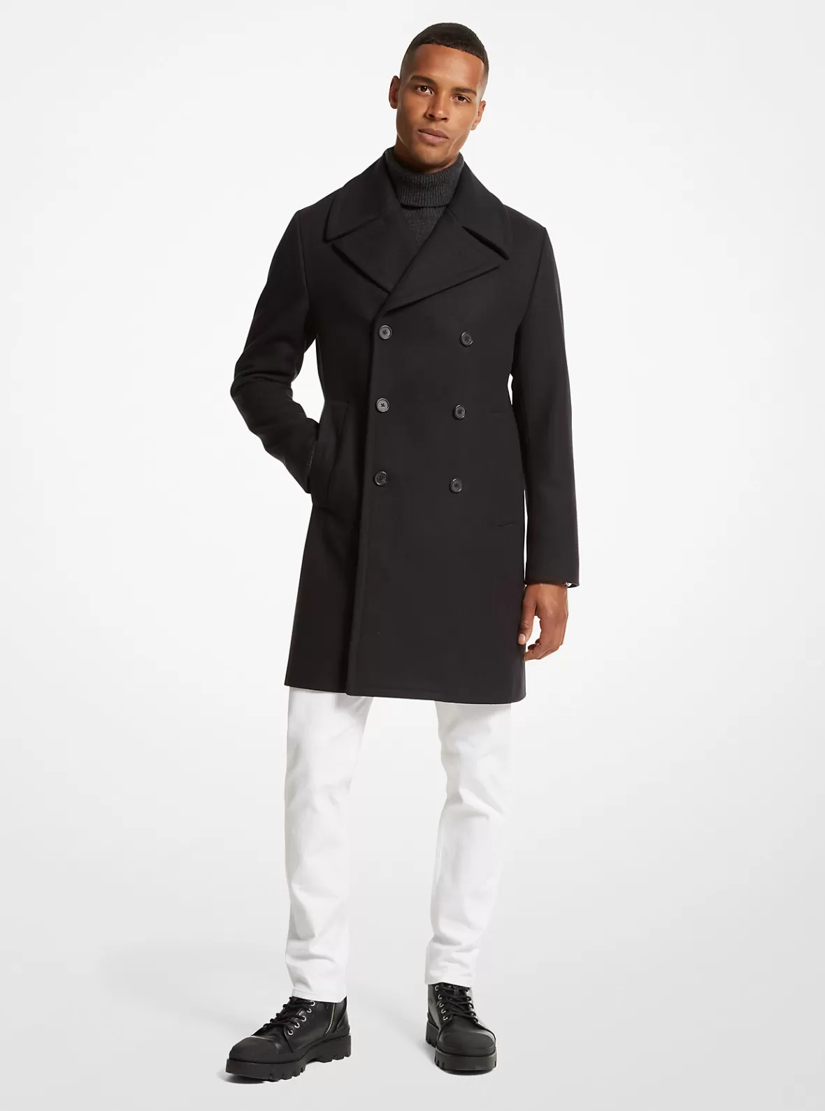 Michael Kors Wool Blend Double-Breasted Coat* Jackets & Outerwear