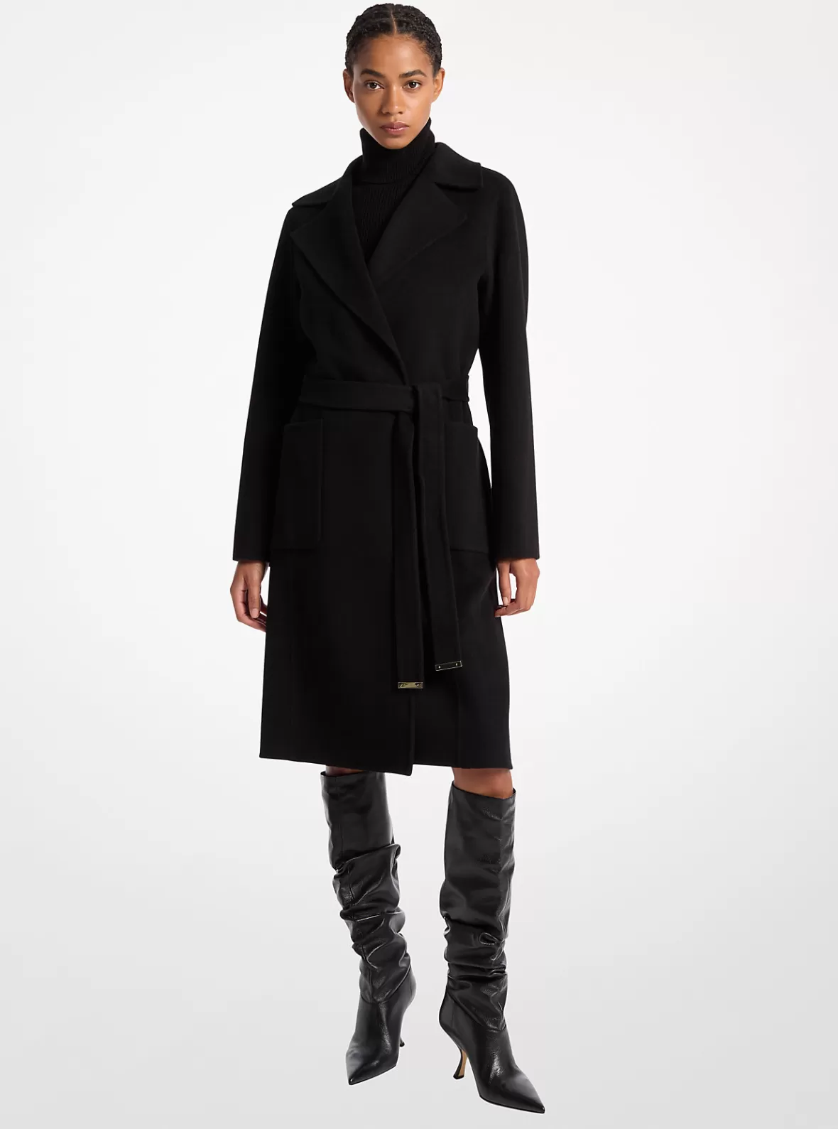 Michael Kors Wool Blend Wrap Coat*Women Jackets & Coats